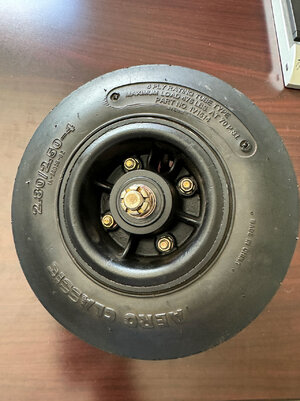 ABI 3200-3 2-Hole Tailwheel assembly with wheel/tire